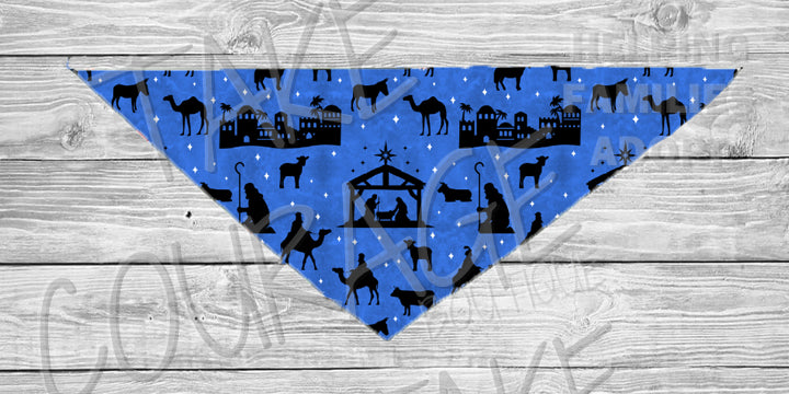 LET US ADORE HIM - Blue Nativity Family Loungewear - KIDS - TCB Custom PREORDER