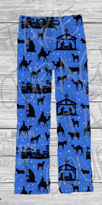 LET US ADORE HIM - Blue Nativity Family Loungewear - KIDS - TCB Custom PREORDER