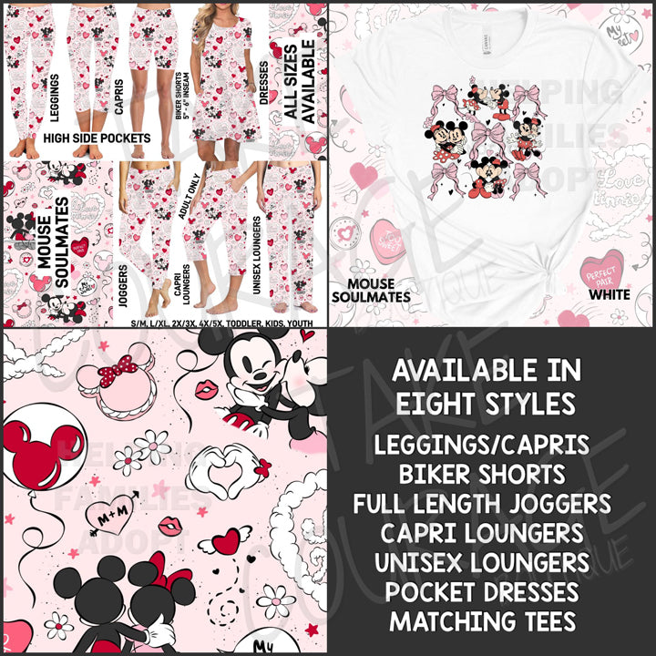 MOUSE SOULMATES - Joggers, Leggings, Shorts, Dresses, Tees, Hoodies & Sweatshirts - VALENTINE PREORDER