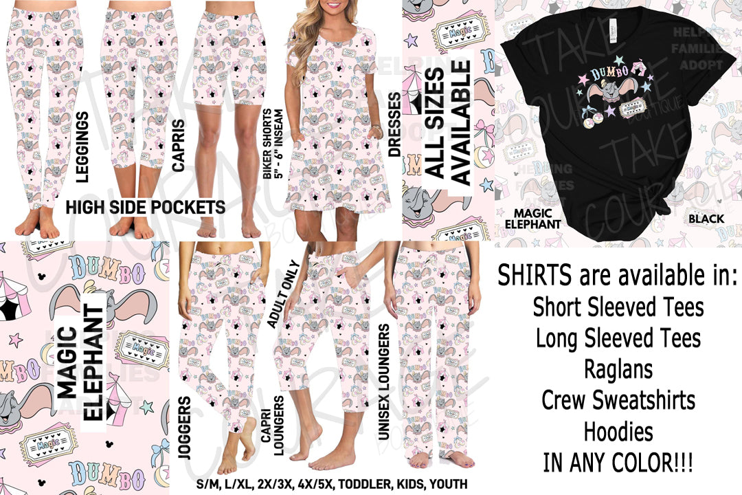 MAGIC ELEPHANT - Joggers, Leggings, Shorts, Dresses, Tees, Hoodies & Sweatshirts - BATCH 274 PREORDER