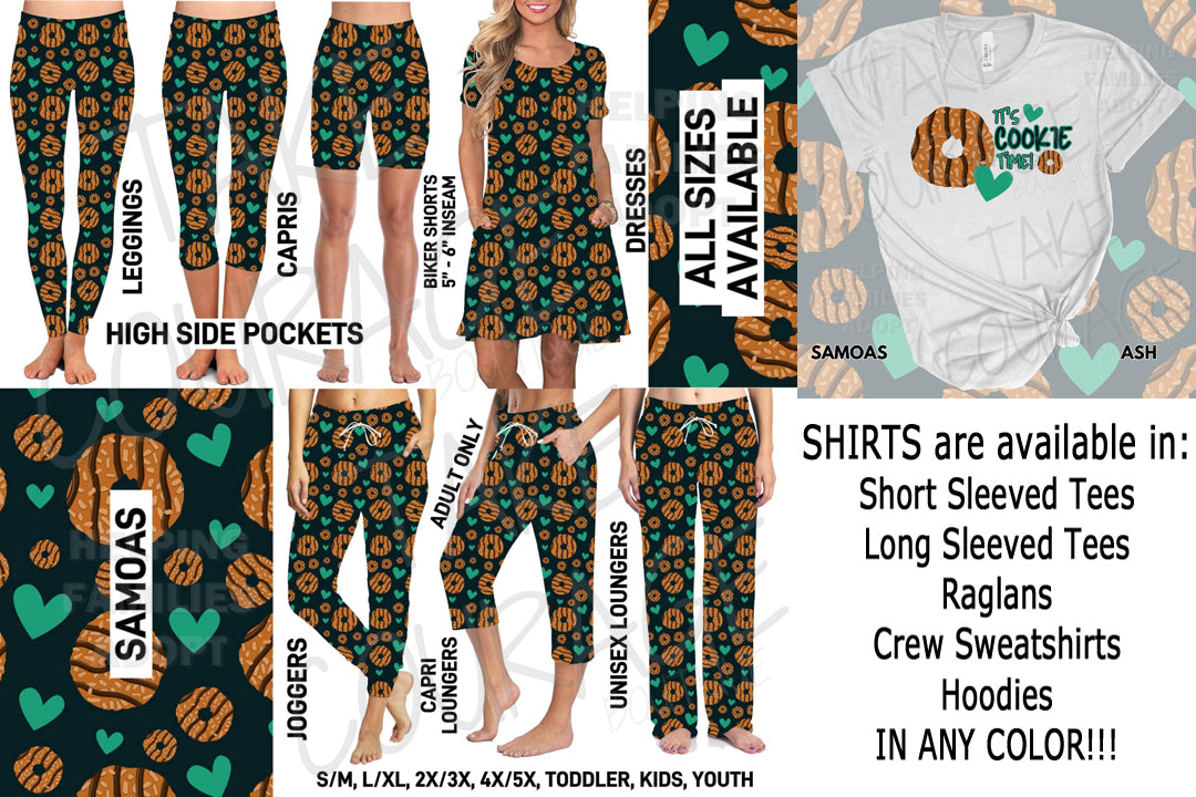 SAMOAS - Joggers, Leggings, Shorts, Dresses, Tees, Hoodies & Sweatshirts - BATCH 274 PREORDER