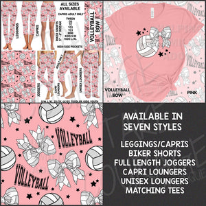 VOLLEYBALL BOW - Joggers, Leggings, Shorts, Tees, Hoodies & Sweatshirts - BATCH 266 PREORDER