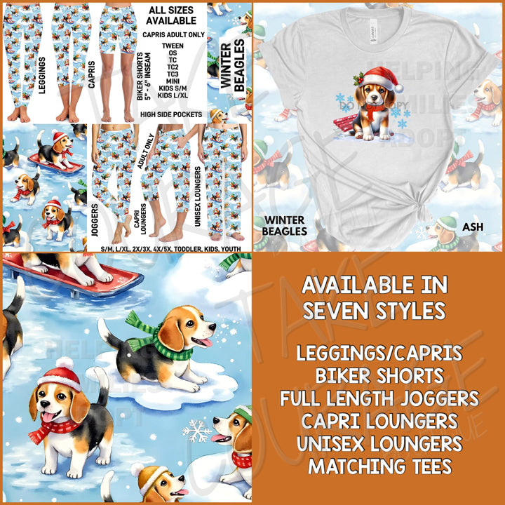 WINTER BEAGLES - Joggers, Leggings, Shorts, Tees, Hoodies & Sweatshirts - BATCH 266 PREORDER