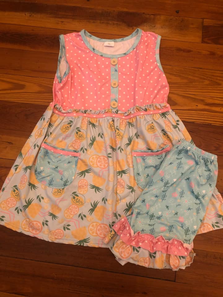 2PC Lemonade Short Set KIDS 8/9