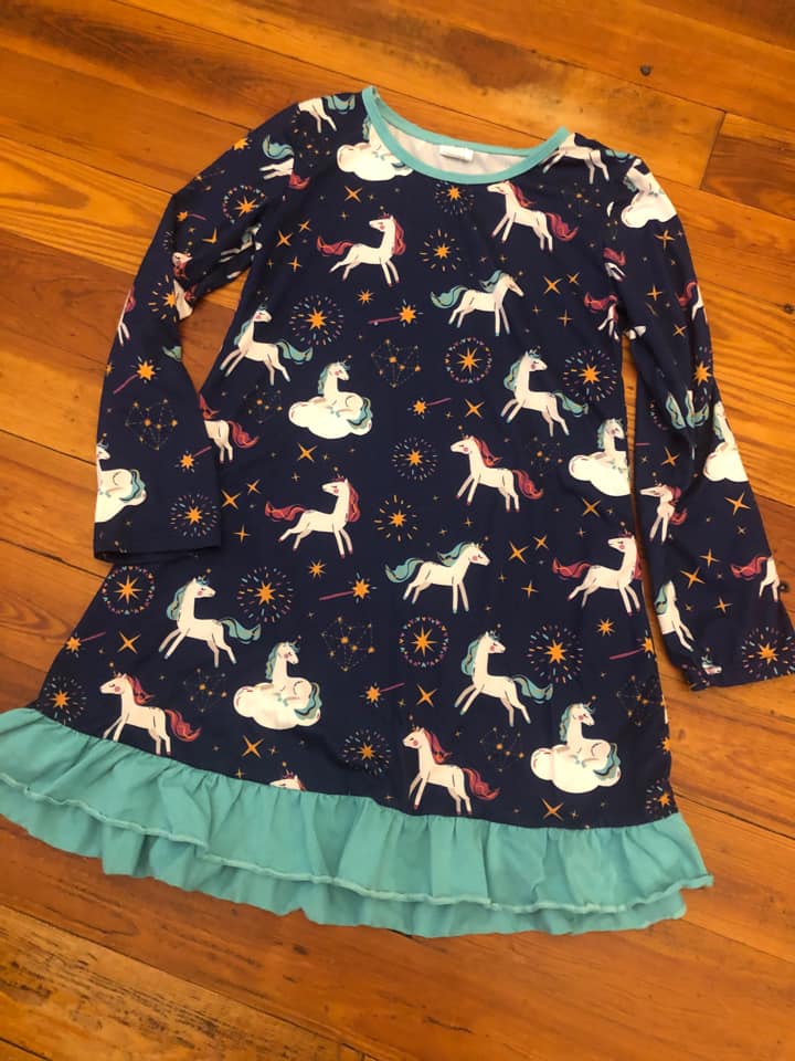 Unicorn Nightgown KIDS 8/9