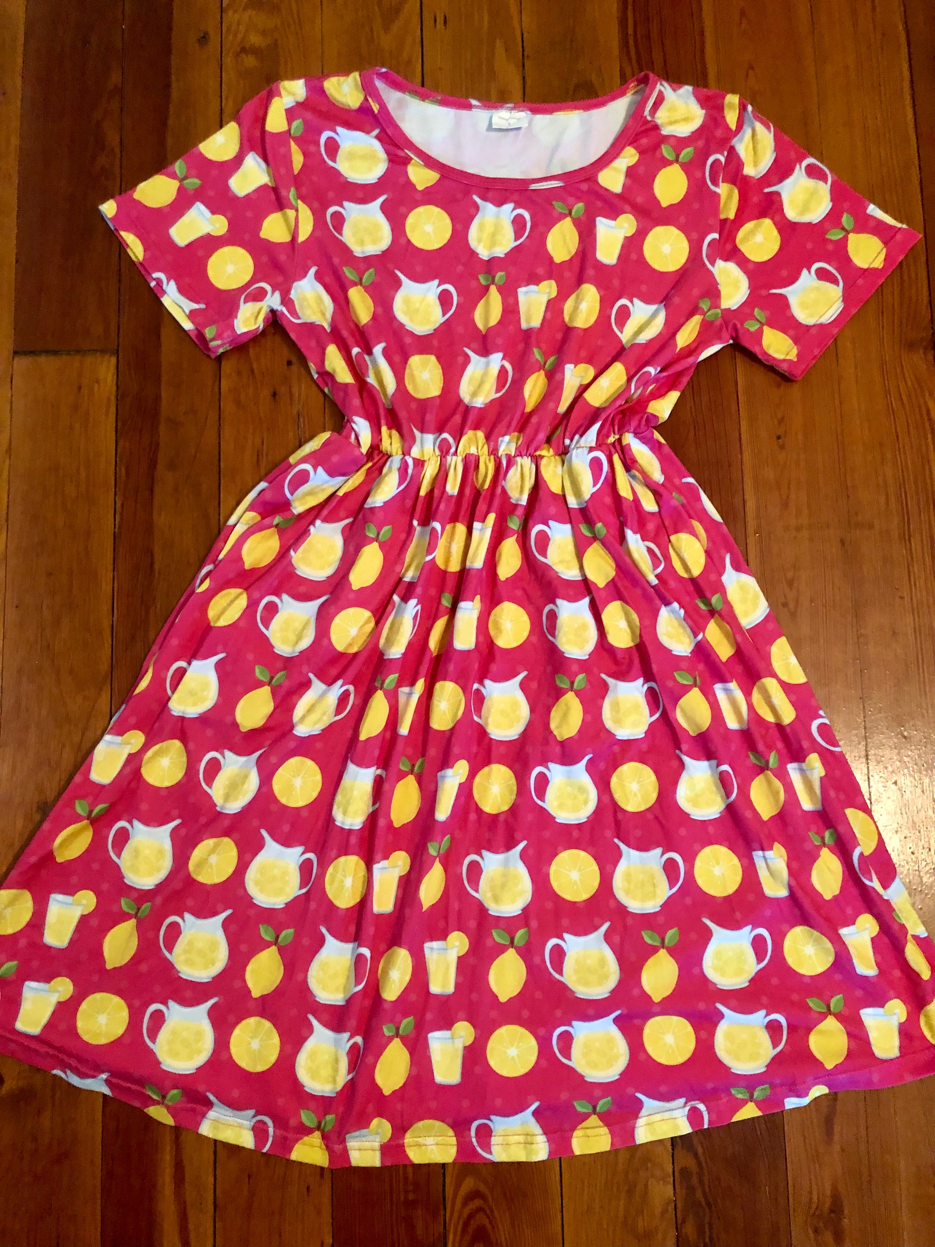 Pink Lemonade Dress- ADULT S