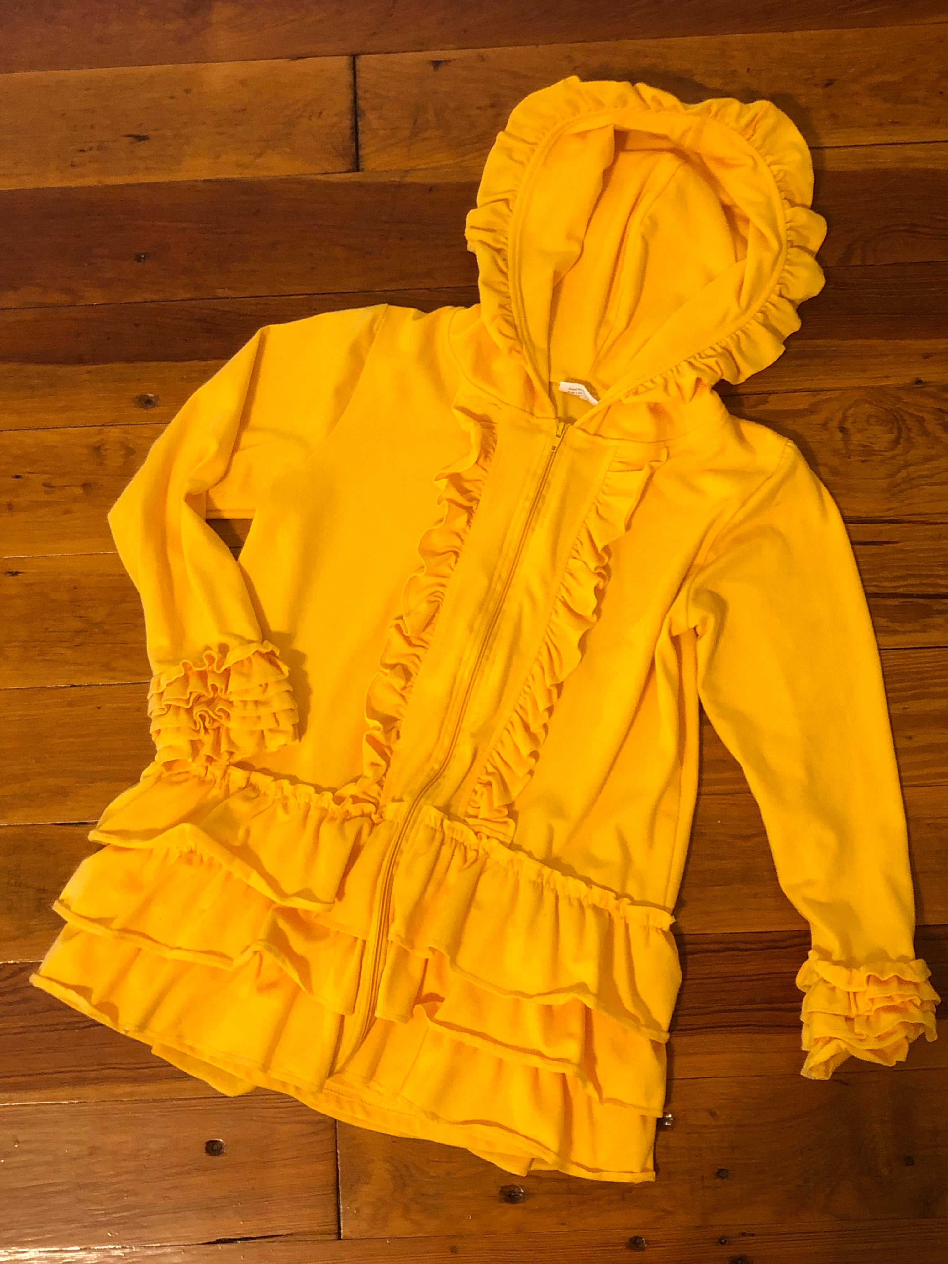 Mustard Yellow Ruffled Jacket - KIDS 6/7