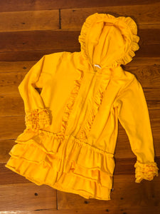 Mustard Yellow Ruffled Jacket - KIDS 6/7