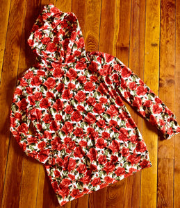 Red Rose Pocket Hoodie Adult M